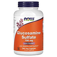 Препарат для суставов и связок NOW Glucosamine Sulfate 750 mg, 240 капсул
