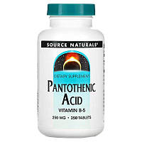 Витамины и минералы Source Naturals Pantothenic Acid 250 mg, 250 таблеток