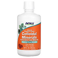 Витамины и минералы NOW Colloidal Minerals Liquid, 946 мл, малина