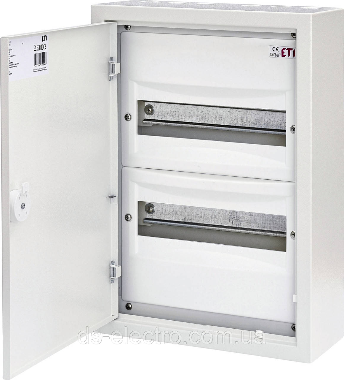 Щит металевий WRP12-2 (2х12 мод., 24мод., пластик. фальш-панель, IP30, зовнішн. вик.), фото 1