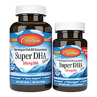 Жирные кислоты Carlson Labs Super DHA Gems 500 mg, 60+20 капсул