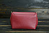 Жіноча шкіряна сумка Олівія, натуральна шкіра Флотар, колір Марсала, фото 6