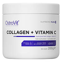 Препарат для суставов и связок OstroVit Collagen + Vitamin C, 200 грамм Без вкуса
