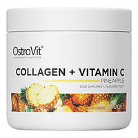 Препарат для суставов и связок OstroVit Collagen + Vitamin C, 200 грамм Ананас