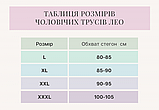Набір шорти трусів Лео Ukraine 3XL 3 шт Чорний/Сірий/Синій, фото 3