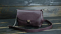 Женская кожаная сумка Оливия, натуральная кожа Флотар, цвет Слива