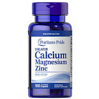 Вітаміни та мінерали Puritan's Pride Calcium Magnesium Zinc, 100 капсул CN6573 vh