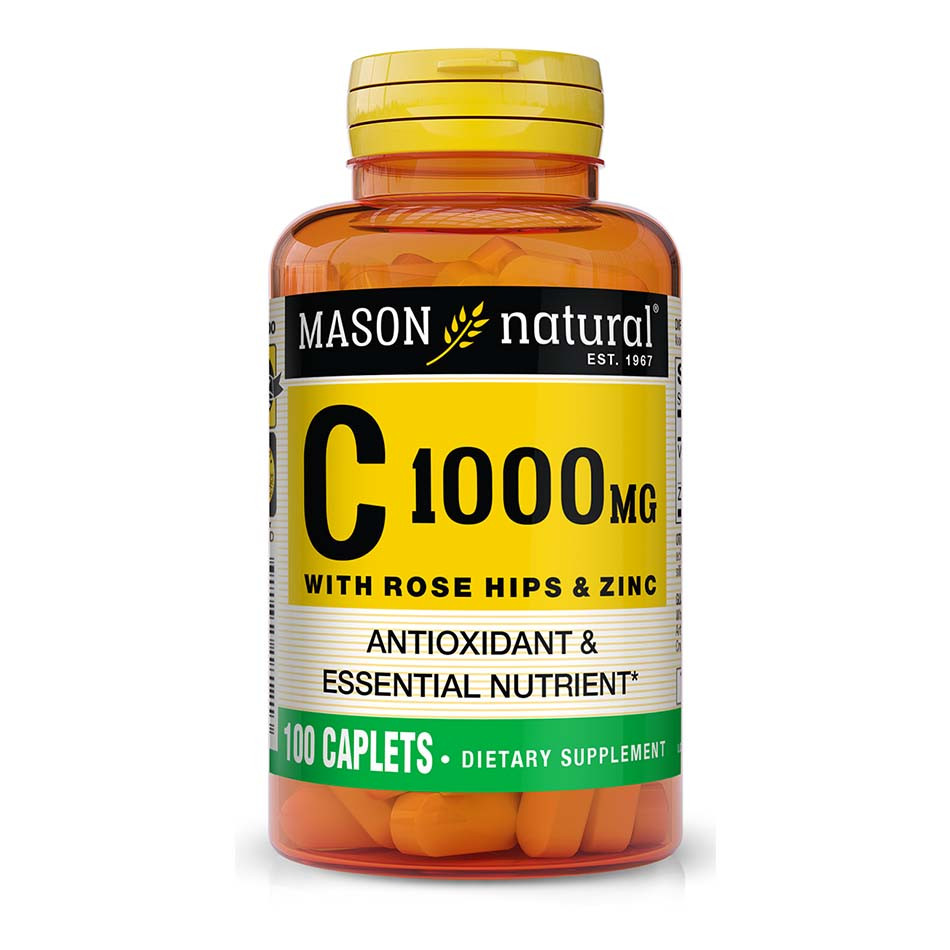 Вітаміни та мінерали Mason Natural Vitamin C 1000 mg with Rose Hips & Zinc, 100 каплет CN10974 vh