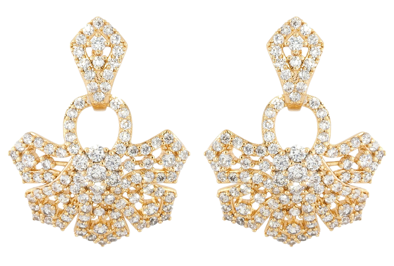 Сережки Xuping Позолота 18K пусети "Барокко", фото 1