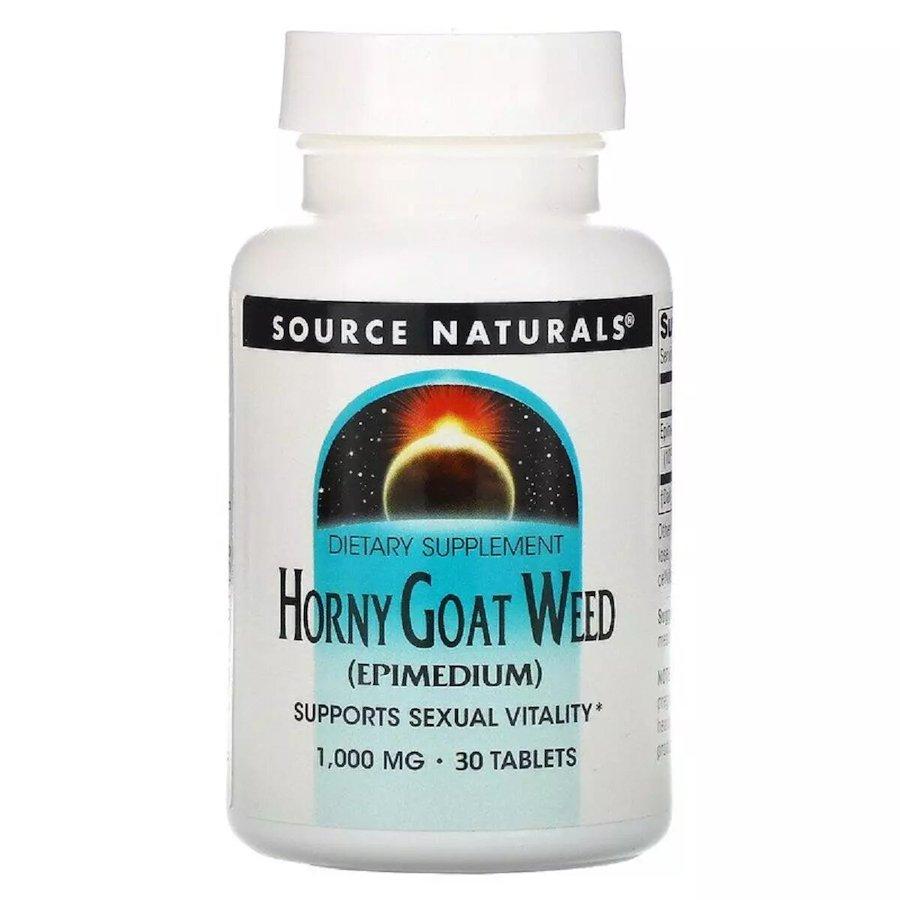 Натуральная добавка Source Naturals Horny Goat Weed 1000 mg, 30 таблеток - фото 1 - id-p1979634099