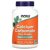 Вітаміни та мінерали NOW Calcium Carbonate Powder, 340 грам CN4298 vh