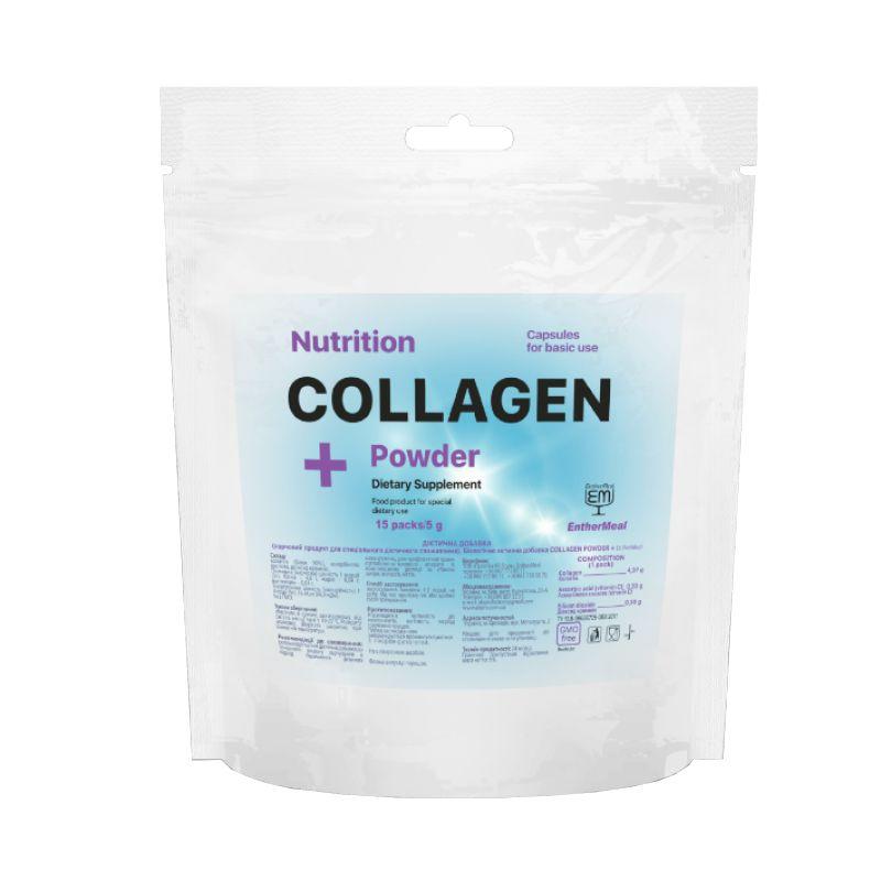 Препарат для суглобів і зв'язок EntherMeal Collagen Powder, 15*5 грам CN7599 vh