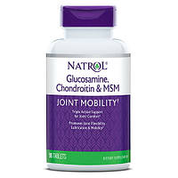 Препарат для суставов и связок Natrol Glucosamine Chondroitin MSM, 90 таблеток