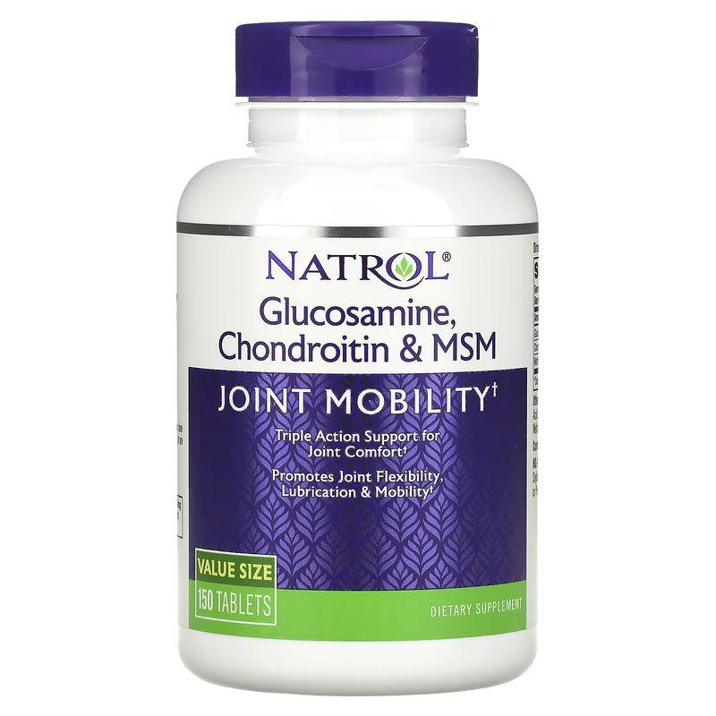 Препарат для суглобів і зв'язок Natrol Glucosamine Chondroitin MSM, 150 таблеток CN13336 vh