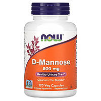 Натуральная добавка NOW D-Mannose 500 mg, 120 вегакапсул