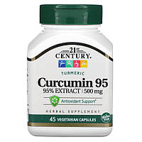Натуральная добавка 21st Century Curcumin 95 500 mg, 45 вегакапсул