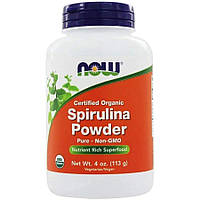 Натуральная добавка NOW Spirulina Powder Organic, 113 грамм