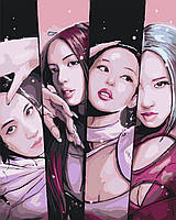 Картина за номерами Блекпінк, музичний гурт, к-поп 40*50 см Орігамі LW 30290