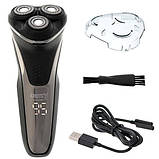 Бритва акумуляторна Camry CR 2927 (до 90 хв роботи, гоління сухе і вологе, 3 головки), фото 4