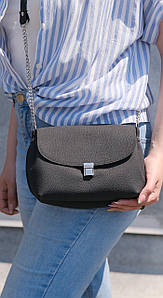 Жіноча сумка Олівія з натуральної шкіри колір Чорний