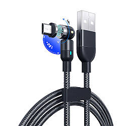 Магнітний кабель USB XoKo SC-390 Magneto 540° Black, 3 в 1 - Lightning, Micro USB, Type-C, 1 м