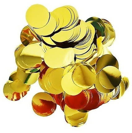Конфеті кружечки 23мм | Золото, фото 1