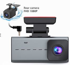 Відеореєстратор з 2 камерами DashCamera AD516 3 Lens 1080P