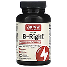 Jarrow Formulas, B-Right, комплекс вітамінів групи B, 100 веганських капсул