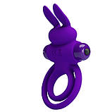 Ерекційне кільце - Pretty Love Vibrant Penis Ring III Purple, фото 8