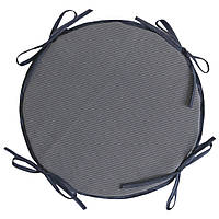 Подушка для табуретки стільця кругла Ø 33х2 сіра