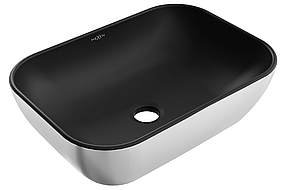 Умивальник (раковина) MEXEN RITA SILVER BLACK MATT накладний
