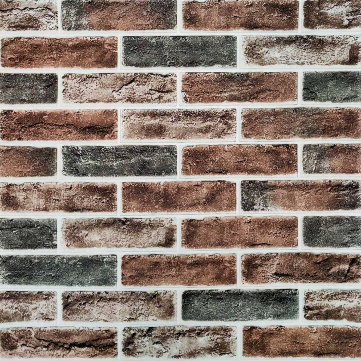 Самоклеюча 3D панель під цеглу клінкер помаранчевий 700x700x4мм (414) SW-00000769