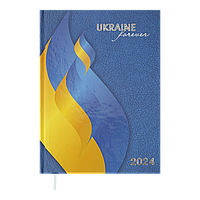 Ежедневник датир. 2024 UKRAINE, A5, синий