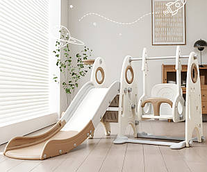 Ігровий комплекс 3в1 Terrio “Rocky” Коричнево-білий