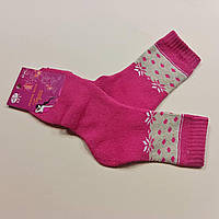 Теплые термо махровые женские носки розовые