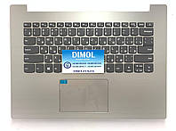 Оригинальная клавиатура для ноутбука Lenovo IdeaPad 320-14IKB, 320-14ISK series, rus, gray, серебристая панель