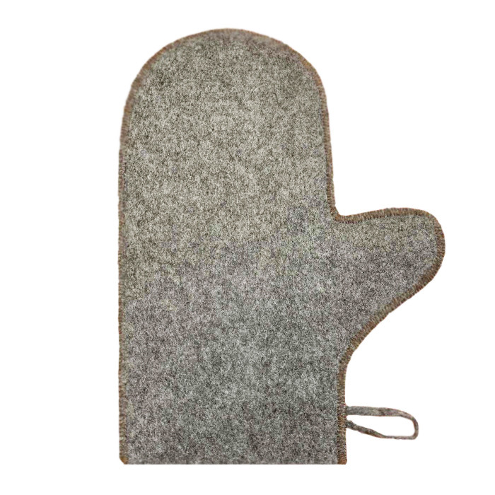 Рукавиця для лазні та сауни штучна повсть 28 х 22 см, фото 1