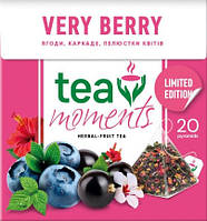 Чай фруктово-травяной Very Berry со вкусом ягод 20 пирамидок ТМ Tea Moments