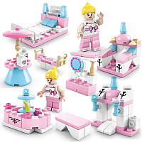 "Замок принцессы" Набор конструктора 6в1 в стиле Лего (Lego) Принцесса, 131 деталь