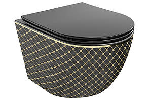 Підвісний унітаз MEXEN LENA BLACK DIAMOND GOLD