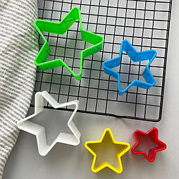 Набір вирубок для пряників та печива "Зірки", 5 шт
