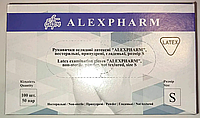 Перчатки латексные ALEXPHARM, нестерильные, опудренные, нетекстурированные, 5.0 г (100 шт./уп.), р. S