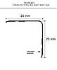 Куточок нержавіючий полірований з фаскою 20х20 мм Pawotex 2.5 м STK20, фото 10