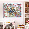 Набір для вишивання за нанесеною на канву схемою "Teddy Bear". AIDA 14CT printed 49*41 см, фото 11