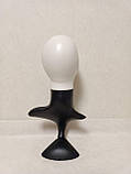 Жіночий манекен голови білий з чорним бюстом (з чолкою), фото 4