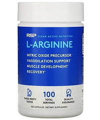 L-Arginine, Nitric Oxide + Vasodilation, 100 Capsules