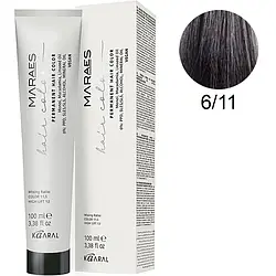 Перманентная краска для волос Kaaral Maraes Vegan Permanent Hair Color 100ml 6.11 Темний інтенсивний попелястий