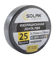 Ізолента PVC 25m чорна "SOLAR" -30*С -+70*С (уп.10шт)