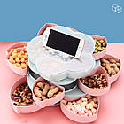 Органайзер для солодощів Flower shap 3 ярусу з підставкою телефону, фото 2