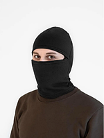 Зимняя флисовая балаклава черная мужская,женская , Тактическая маскировочная маска для ВСУ